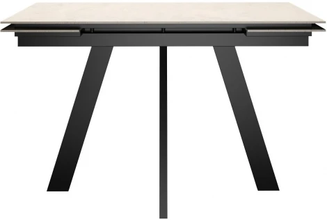 Стол DikLine DM120 Хромикс белый,опоры черные