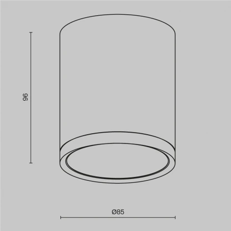 Накладной потолочный светильник Hoop GX53 1x15Вт Maytoni Technical C086CM-GX53-MRD-W (220V, круглые)