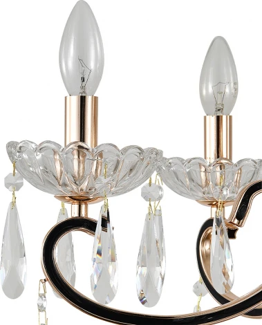 Подвесная люстра Escada Scaleona 2105/5P Gold 5x40Вт E14, металл/хрусталь, золото/прозрачный (220V, на цепи, подсвечник, свеча)