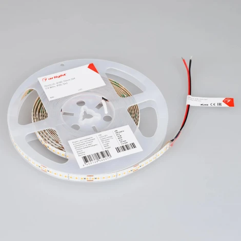 Светодиодная лента UL-A180-10mm 24V Warm3500 (12 W/m, IP20, 5m) (Arlight, высок.эфф.180 лм/Вт) 044514