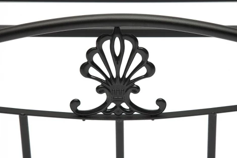 Кровать РУМБА (AT-203)/ RUMBA красный дуб/черный (дерево гевея/металл)