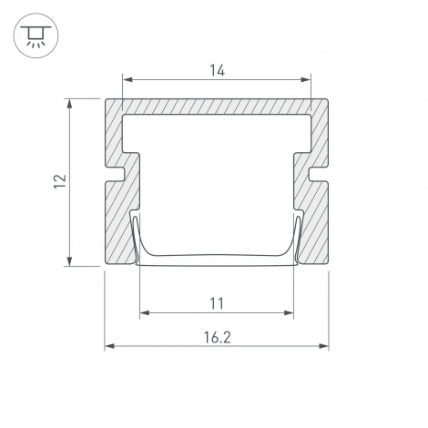 Профиль PDS-SM-3000 ANOD BLACK (Arlight, Алюминий) 037947