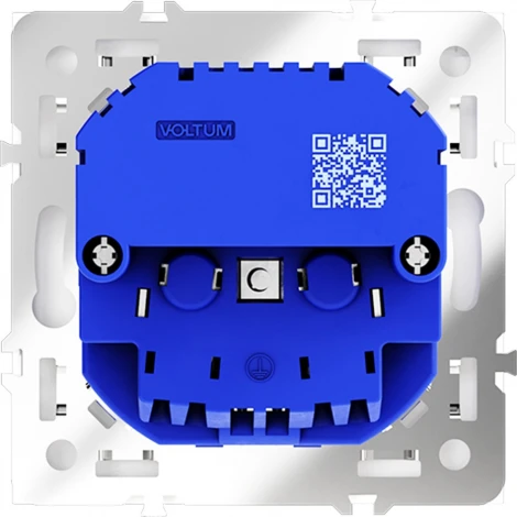 Розетка с заземлением, шторками и USB Type A+С (белый матовый) Voltum S70 VLS040502