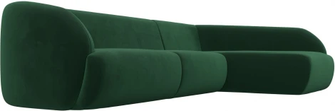 Диван угловой Лига-041 правый угол (Зеленый/Велюр) Лига Диванов арт.122188