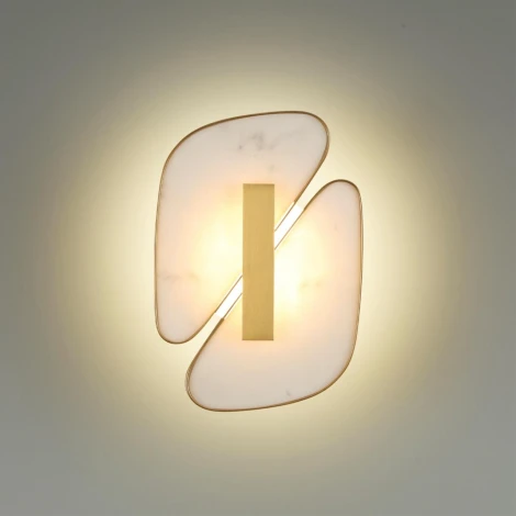 Настенный светильник Odeon Light Chiara 6638/10WL L-VISION металл/золотой/искусственный мрамор/акрил IP20 LED 10W 3000K 220V