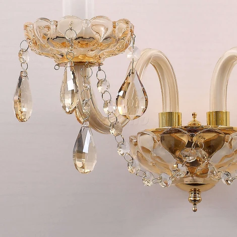 Бра Favourite Brendy 1738-2W (220V, хрусталь, подвески, подсвечник, свеча)