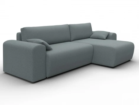 Диван угловой Лига-099 угол универсальный (ДВП,ДСП,ЛДСП,Брус,Фанера/Пластик/Рогожка/Серый) Лига Диванов 133694