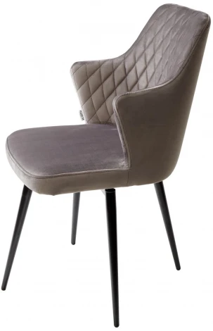 Стул HERMAN 360 град. ГРАФИТ #14, велюр / черный каркас M-City 461MC04746