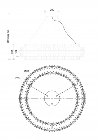 Подвесной светильник Garda Decor Galaxy 91GH-30868