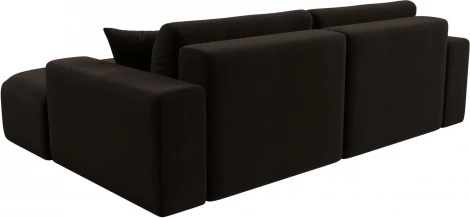 Диван угловой Лига-036 НПБ Классик правый угол (Коричневый/Микровельвет) Лига Диванов арт.121366