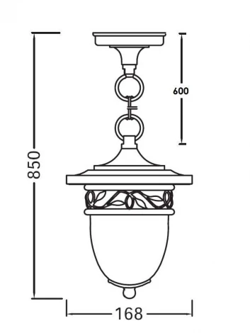 Уличный светильник подвесной Oasis Light 87205S Gb (220V, на цепи, IP44)
