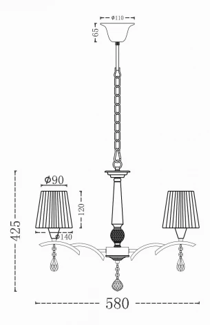 Подвесная люстра Maytoni Arte MOD901-PL-06-N