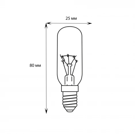 Лампочка накаливания цилиндр прозрачная E14 40W Uniel IL-F25-CL-40/E14
