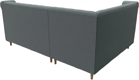 Диван кухонный угловой Бронкс левый угол (Серый/Рогожка) Лига Диванов арт.123824L