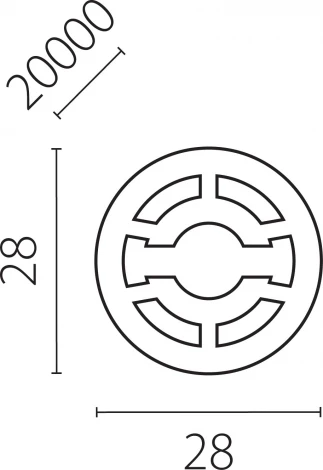 Силиконовый профиль-трубка 20м/упак D28 д/LED Lightstar Profiled 442820