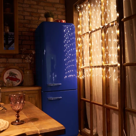 Светодиодная гирлянда Feron 48175 CL31 сеть 3х2,7м + 3м мультиколор c питанием от сети, прозрачный шнур