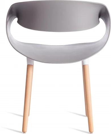 Стул QXX (mod. C1058-1) / 1 шт. в упаковке (Пластик,Дерево /Серый)