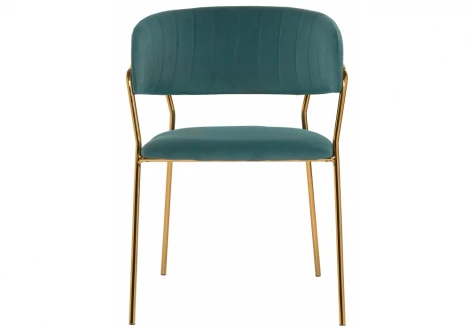 Стул Woodville на металлокаркасе Kamelia green / gold 11778