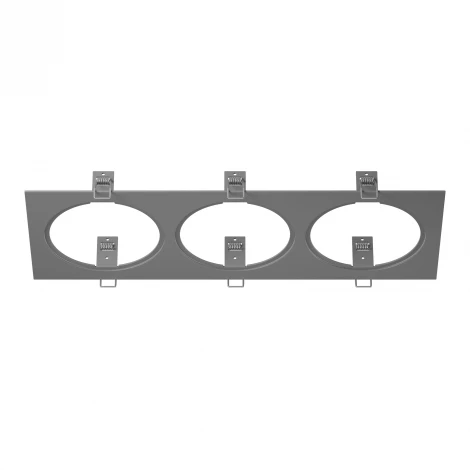Рамка для трех встраиваемых светильников Lightstar Intero, прямоугольник, серый