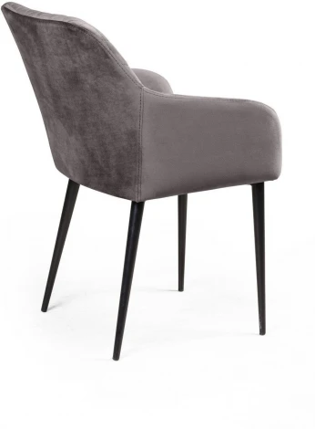 Стул Robert поворотный 90 градусов, функция возврата, антишум, бархат светло-серый 26 Top Concept арт.22057