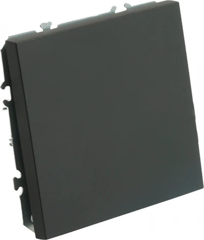 Переключатель одноклавишный (черный) Stekker Эмили 49841