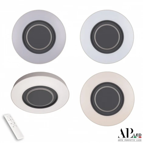 Потолочный светильник светодиодный с ПДУ APL LED Turin 3306.B246-450 White/Grey