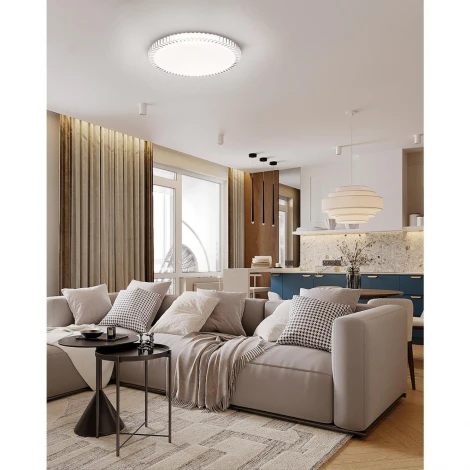 Настенно-потолочный светильник Sonex Atiko 7673/ELN пластик/белый/прозрачный LED 76Вт 3000/4000/6000К IP43