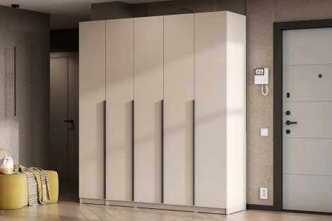 Шкаф распашной с наполнением Арника (13 полок + штанга) ШК 5, Меланж