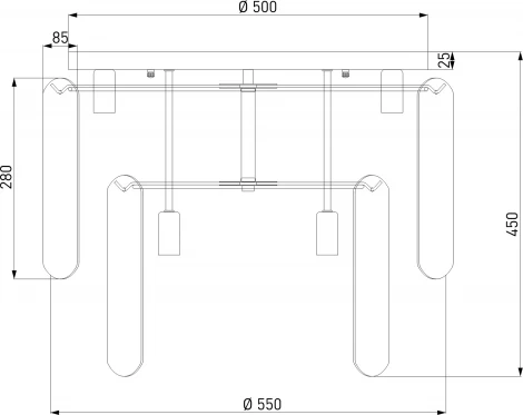 Потолочный светильник круглый Eurosvet Claire 60170 золото (220V, управление смартфоном, голосовое управление, умный дом - Minimir Home, Алиса, Маруся, Салют, круглые)