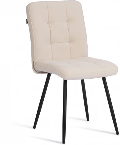 Стул обеденный Medeo Tetchair (Флок/Молочный,Черный) арт.24648