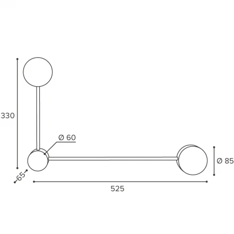 Настенный светильник Wolta WSL-GX53/13-L под лампу GX53 Черный MOLECULE