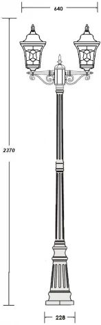 Наземный фонарь VENECIA 2L 91809LA Bl Oasis Light (220V, фонарь, IP44)