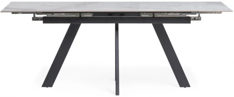 Керамический стол Woodville Невис 140(200)х80х76 creto statuario cara polished / черный 553538