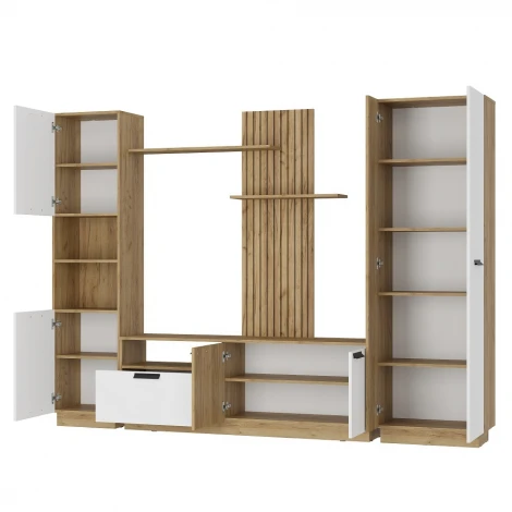 Гостиная БТС Мишель тип 2 ГС-01, Крафт/белый