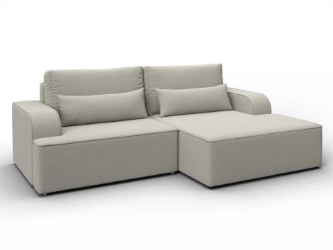 Диван угловой Лига-120 угол правый (ДСП,Брус,Фанера,ЛДС,Рогожка/Бежевый) Лига Диванов 137283