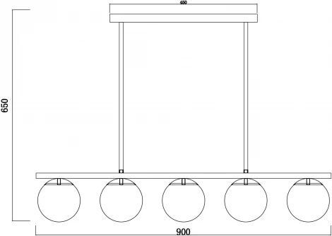 Потолочная люстра на штанге Freya Zing FR5199PL-05BS (220V)