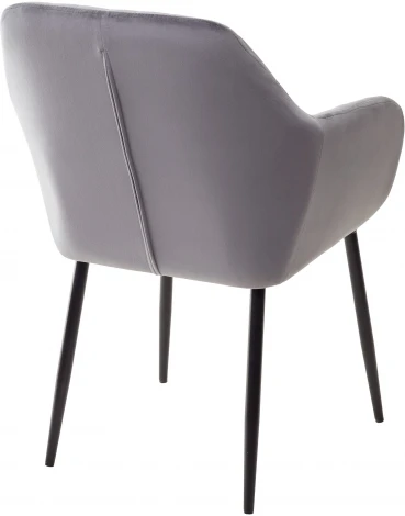 Стул ALABAMA BLUVEL-14 GREY, велюр / черный каркас М-City
