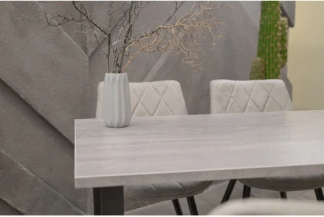 Стол Notta Лота Лофт 120 25 мм бетон / черный матовый 489666