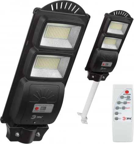 Уличный консольный светильник светодиодный на солнечных батареях с пультом и датчиком движения ЭРА ERAKSS40-02 (IP65)