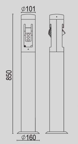 Наземный светильник Oasis Light Column W6142-1-850