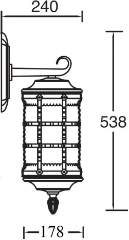 Настенный фонарь уличный IP44 Oasis Light BARSELONA 81202 cover Gb