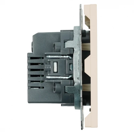 Розетка USB Type A+С (кашемир, soft touch) Stekker Эмили 49905