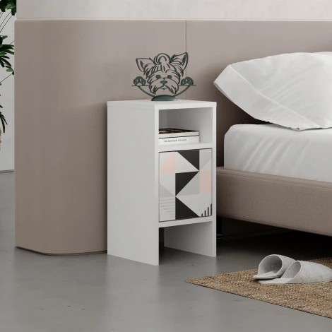 Прикроватная тумба GRANDMA'S NIGHTSTAND (Дерево/Белый) LEVE