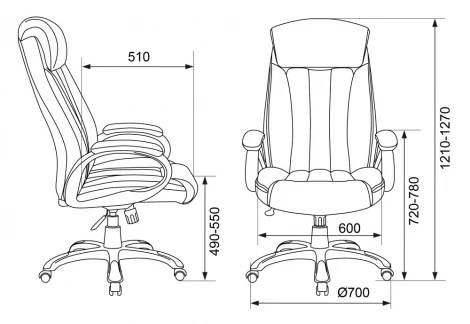 Кресло руководителя Бюрократ T-9922 черный Leather Venge Black эко.кожа крестовина пластик пластик серебро