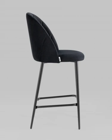 Стул полубарный Логан SN велюр черный Stool Group УТ000042216