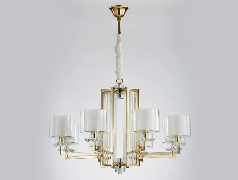 Подвесная люстра Newport 4400 4408+1/C gold (220V, на цепи)