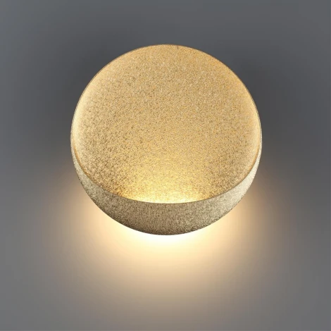 Настенный светильник Odeon Light Vela 7004/7WL золотой ice crack/акрил IP44 LED 12W Лм 3000K (220V, круглые)