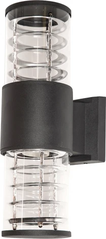 Настенный светильник уличный Kink Light Глари 09314-W,19 черный E27 2*60w (220V, круглые, IP54)