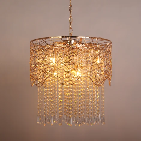 Подвесная люстра Abrasax X9118A/6GO (220V, на цепи, круглые)