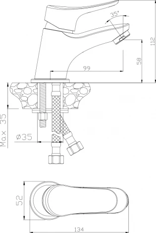 Смеситель Olive'S Arriba 09100AR для раковины